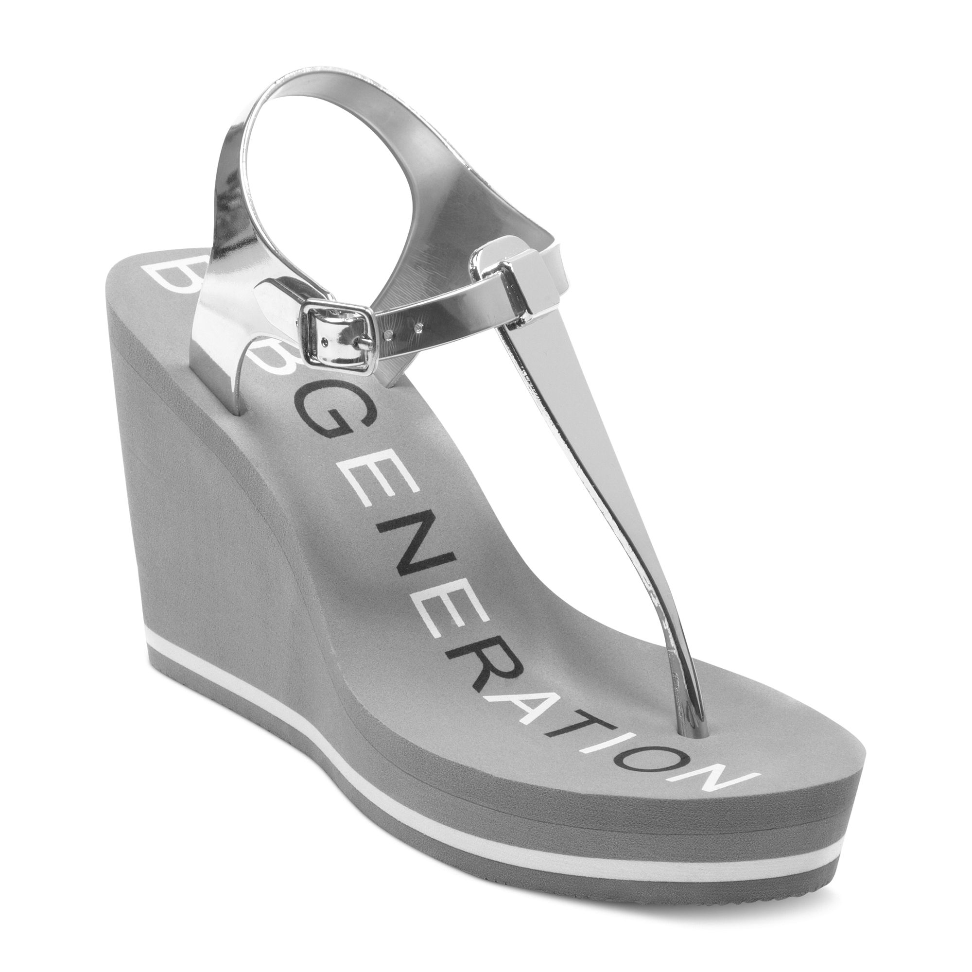 bcbgeneration silver heels