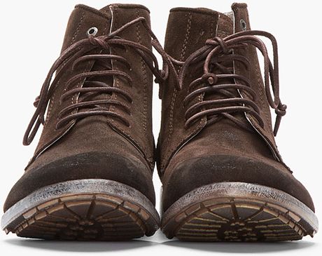 diesel boots brown