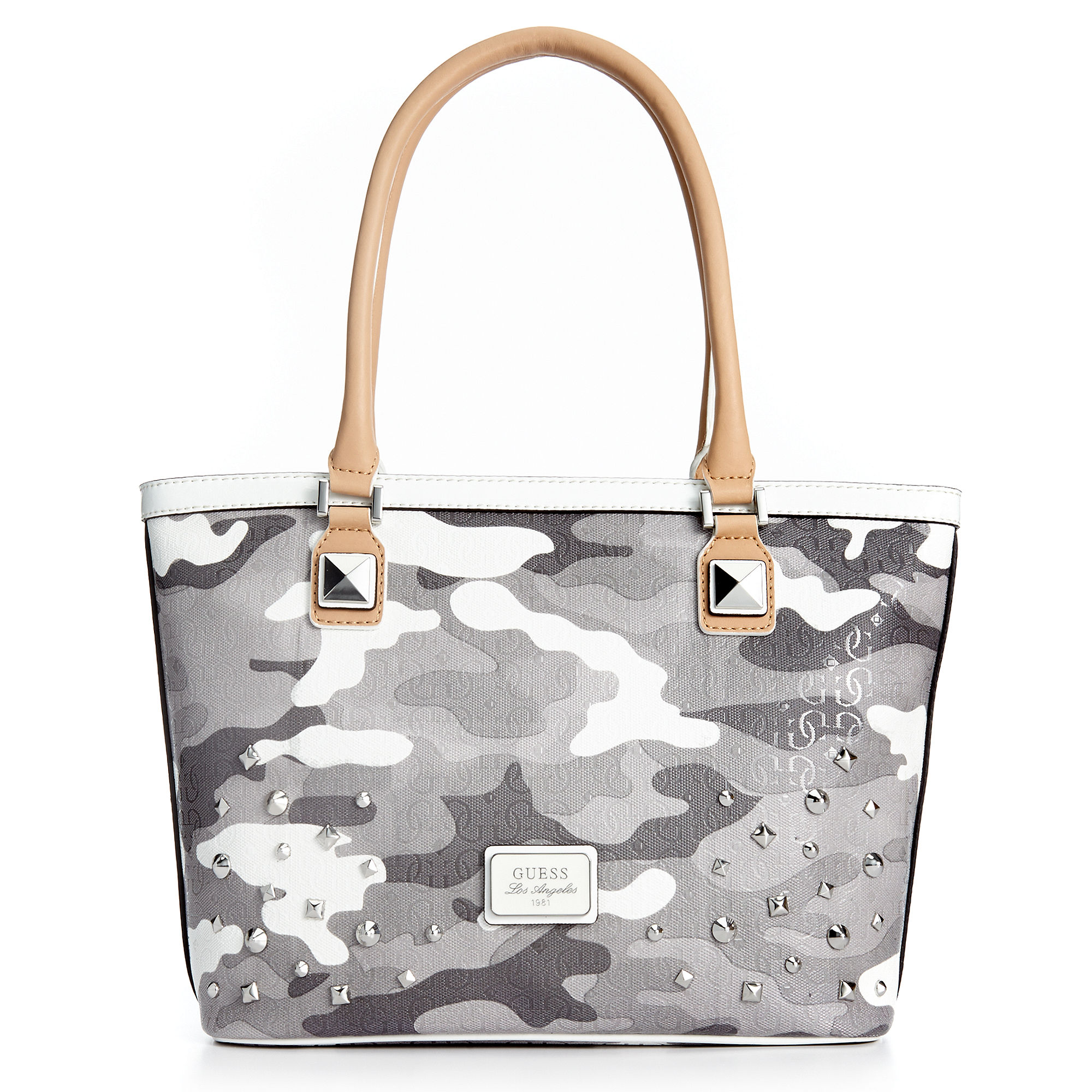 White Guess Handbag. GUESS Tote, Shoulder Bag, White.