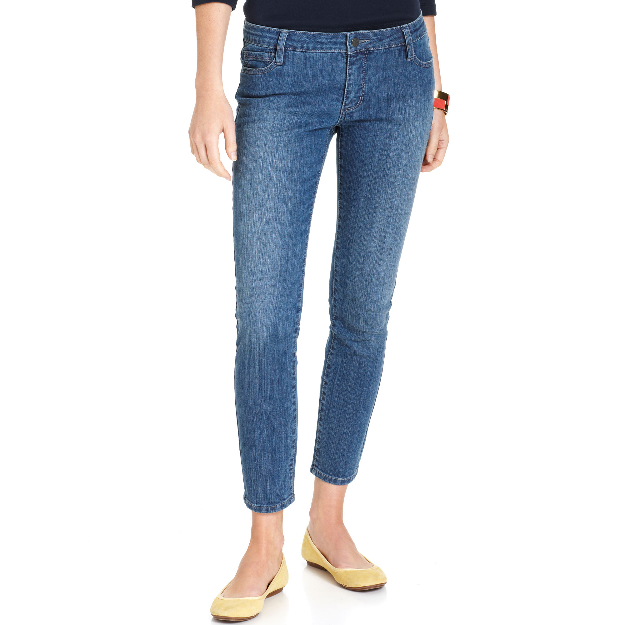 Jones New York Signature Jeans Lexington Skinny Leg Bluenote Wash in