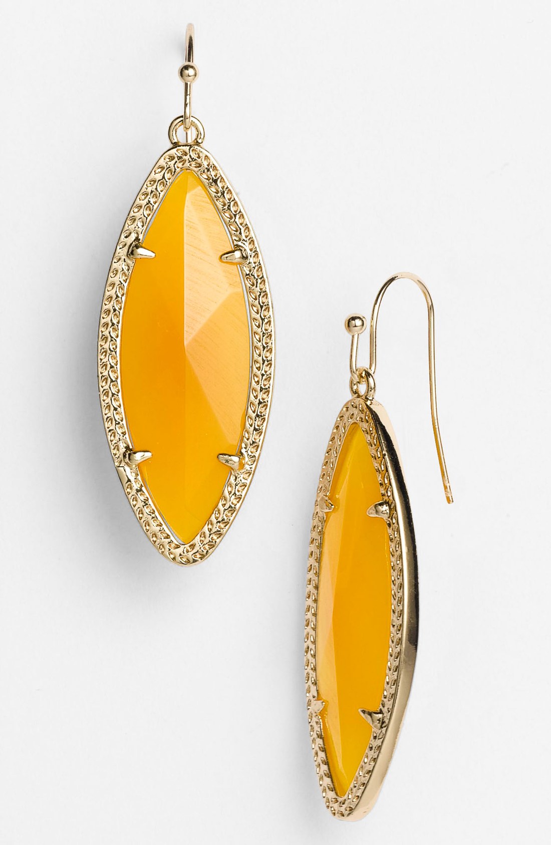 Kendra Scott Dora Stone Drop Earrings in Yellow (Yellow Agate/ Gold) Lyst