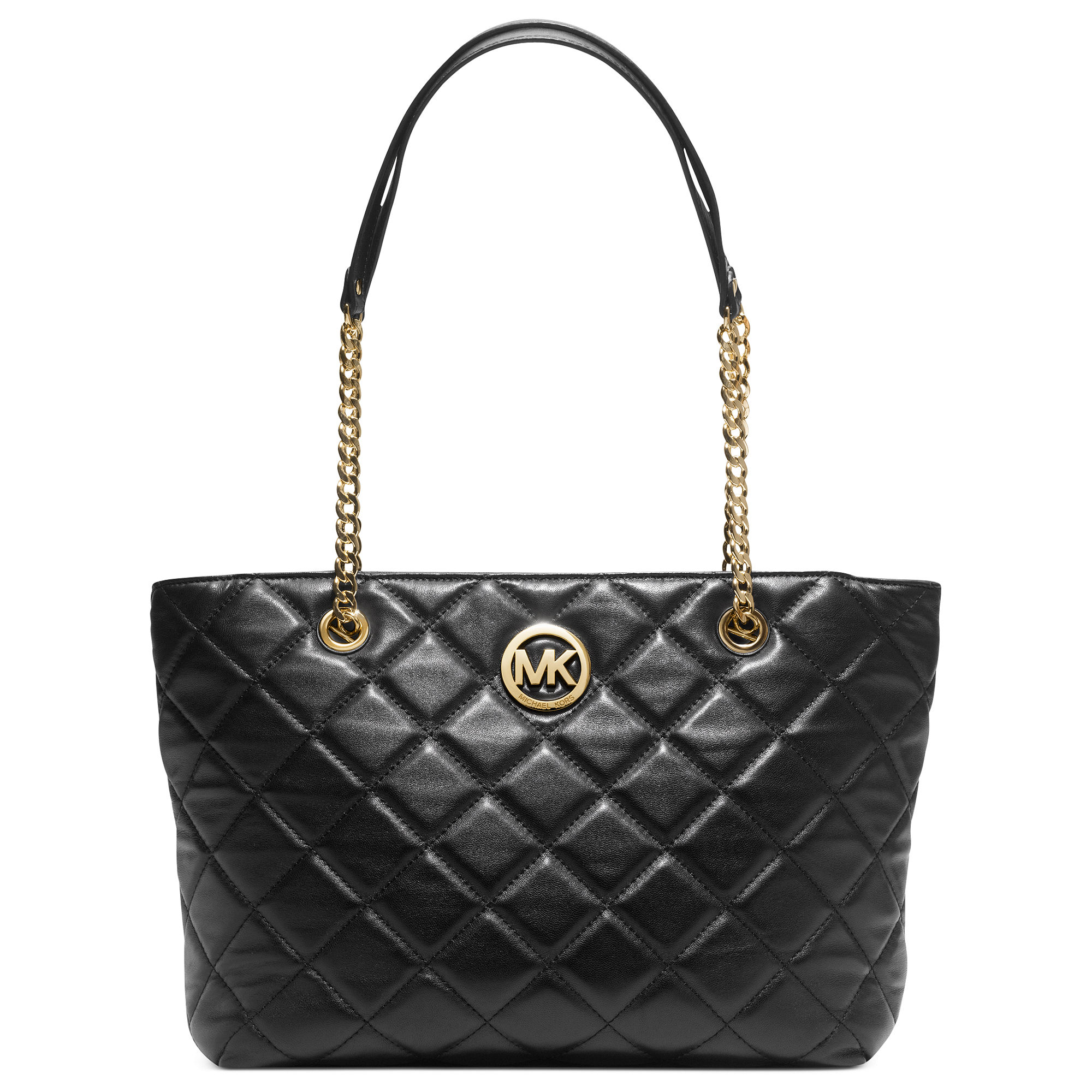 Michael Kors Fulton Quilted Large East West Tote in Black
