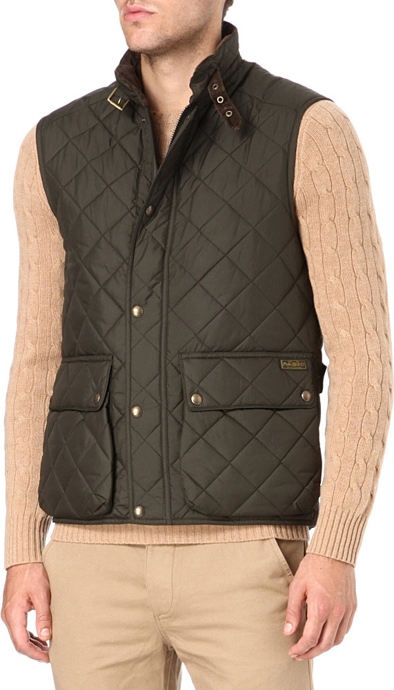 Ralph Lauren Epson Quilted Gilet in Green for Men (Dark botanic gr) Lyst