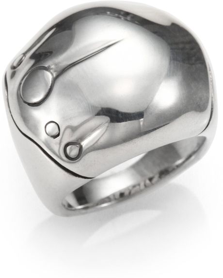 John Hardy Sterling Silver Bamboo Dome Ring in Silver