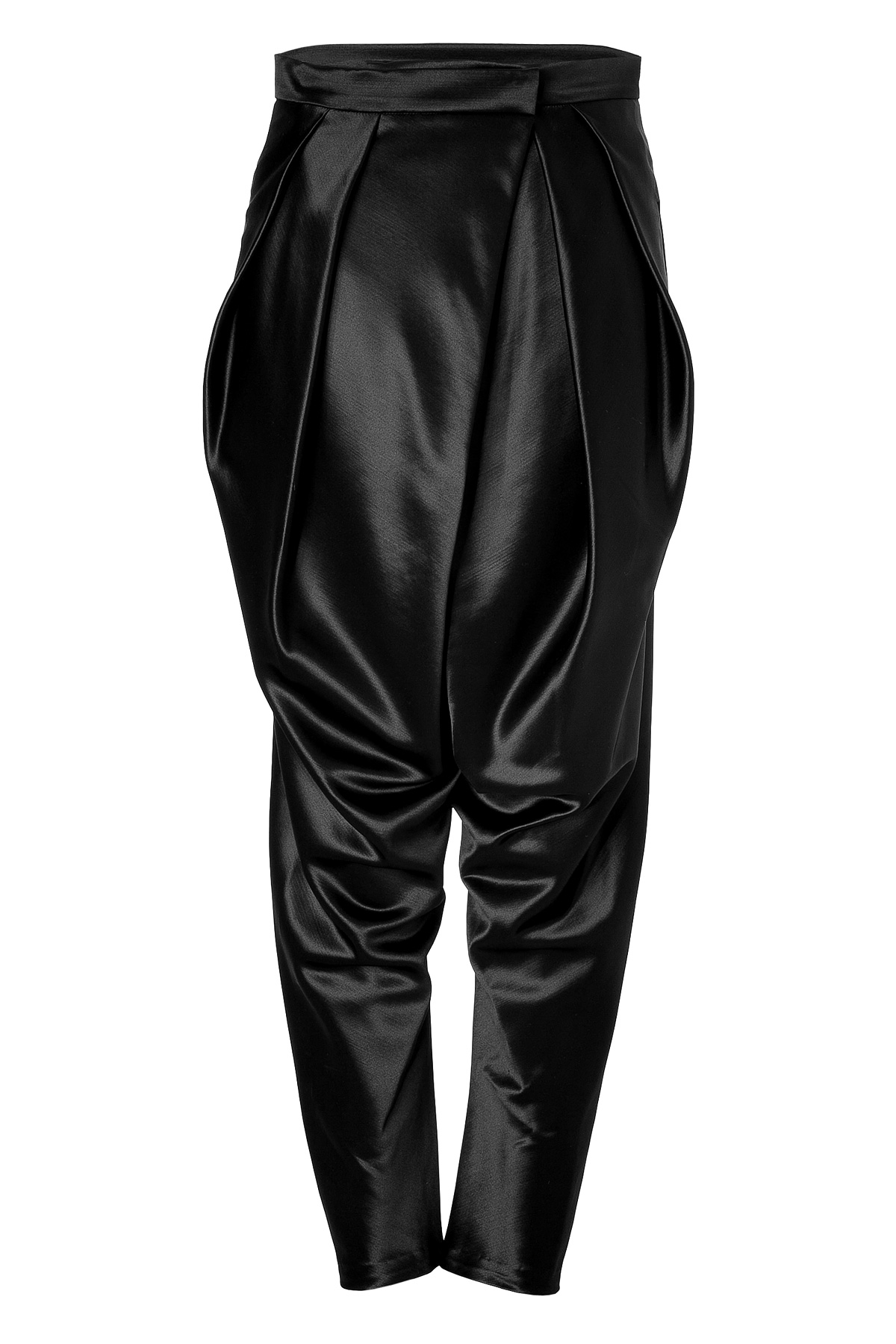 Balmain Wool Silk Harem Pants in Black in Black Lyst