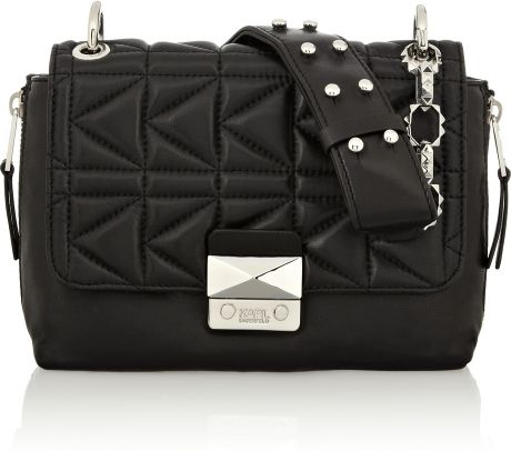 karl lagerfeld black shoulder bag