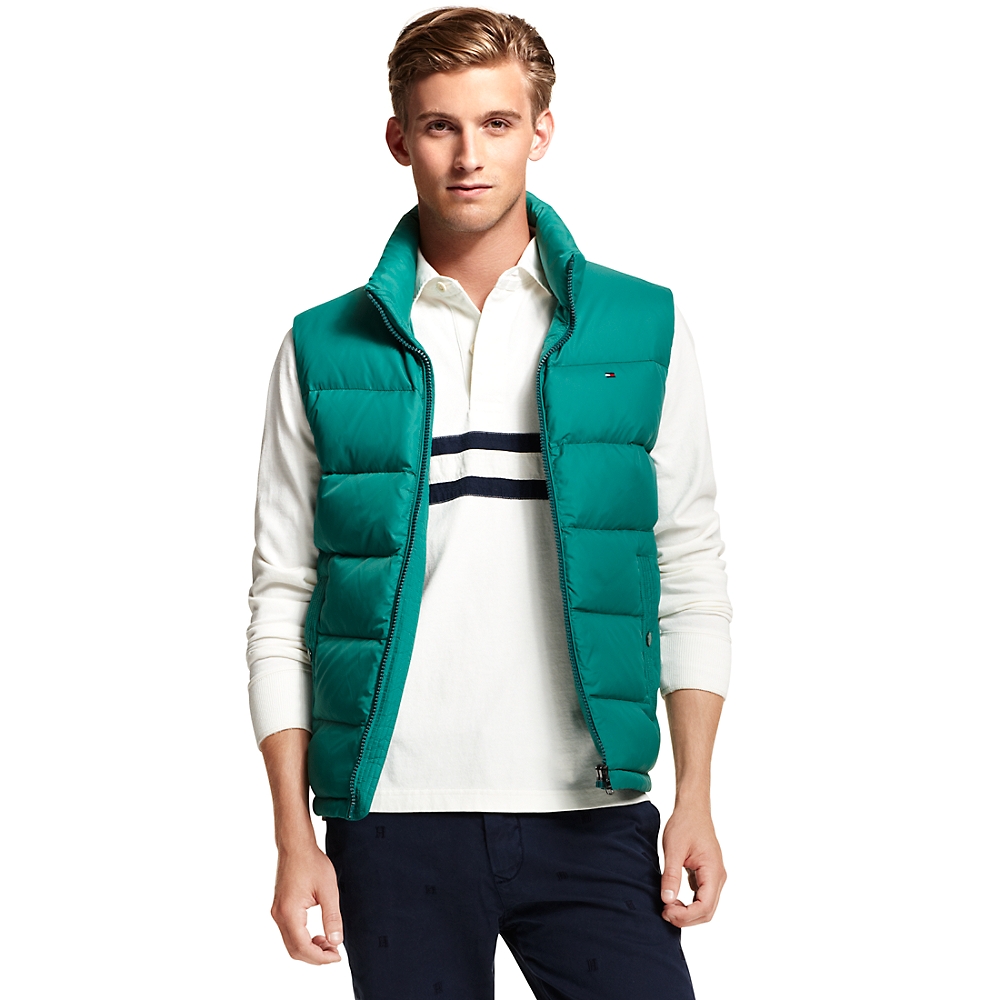 Tommy Hilfiger Puffer Down Vest in Green for Men (EVERGREEN) Lyst
