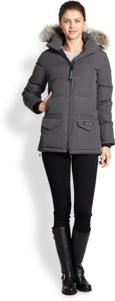 Canada Goose Fur-Trimmed Down-Filled Solaris Puffer Jacket in Gray