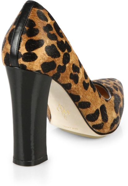 holland leopard print calf hair and leather loafer