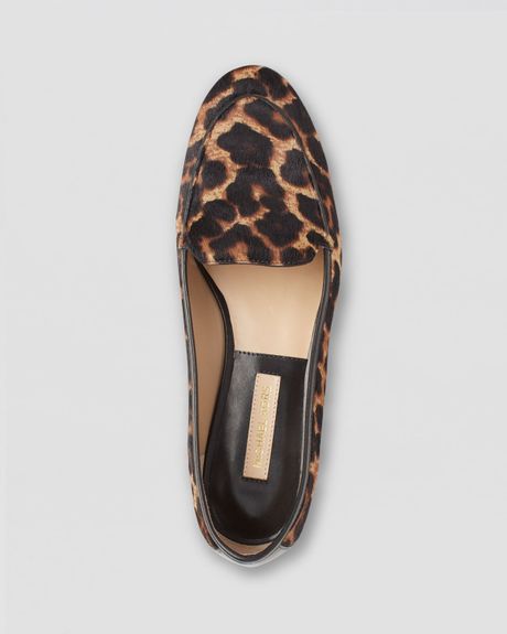 leopard print flat loafers