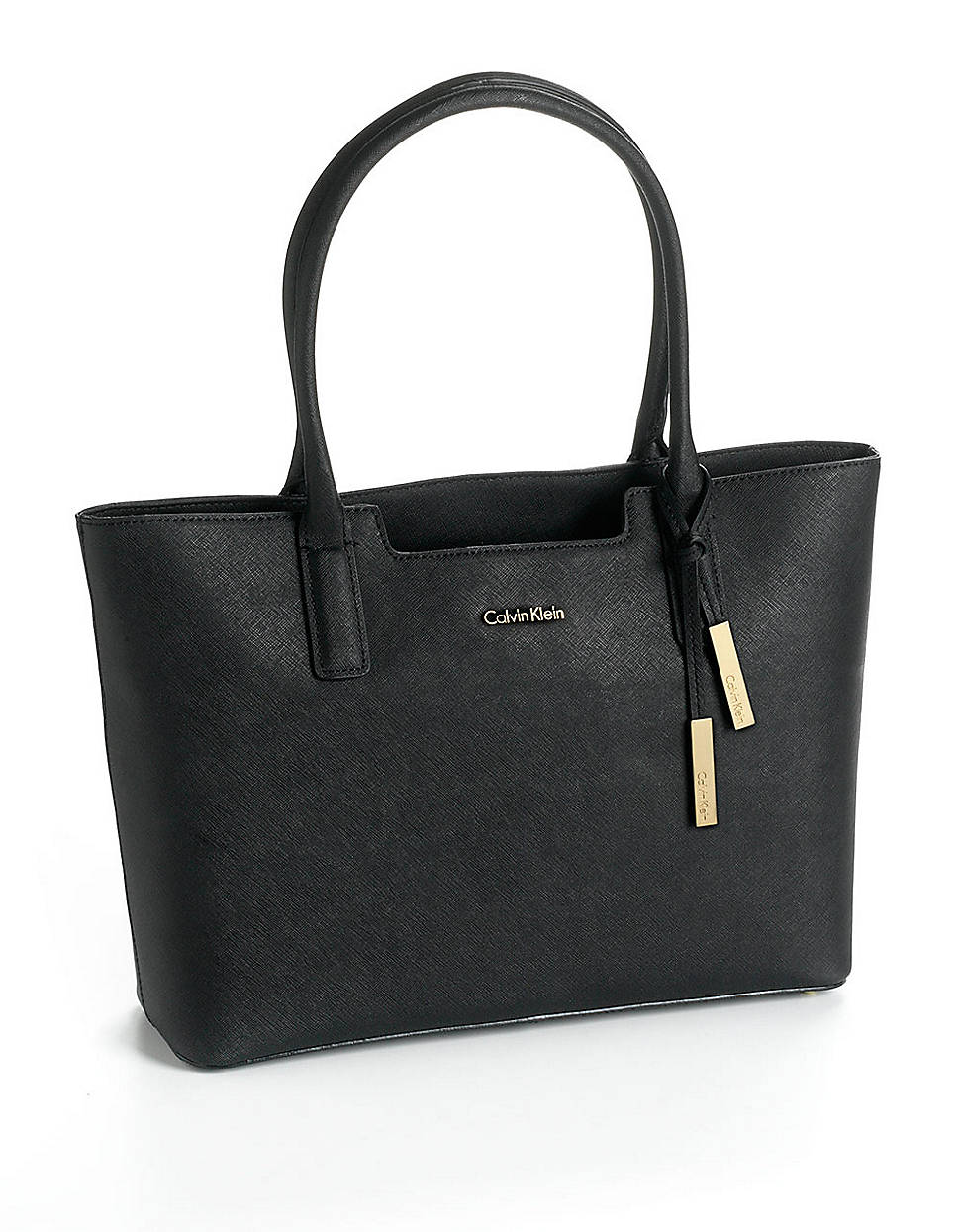 Calvin Klein Leather Tote Bag in Black | Lyst