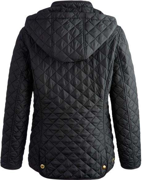 joules black quilted jacket size 16