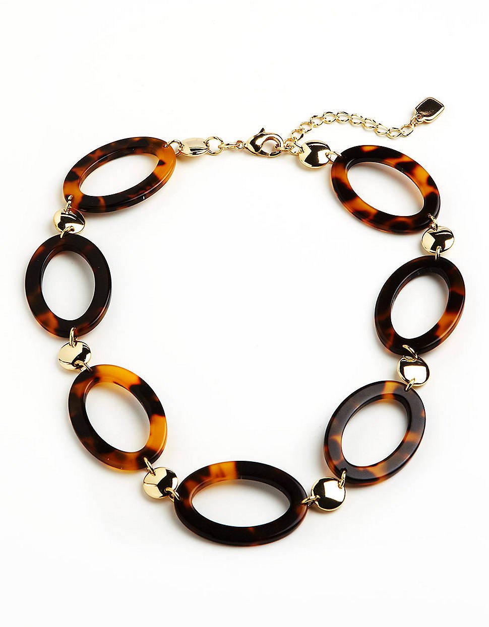 Lyst Lauren By Ralph Lauren Tortoise Shell Interlocking Necklace In Brown