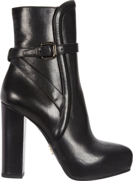 prada tall boots black