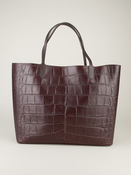givenchy calf leather antigona tote in brown lyst givenchy calf leather antigona tote in brown lyst