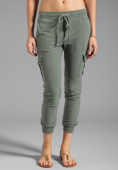 green knit pants
