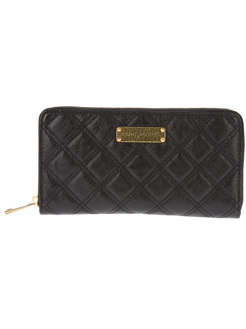 marc jacobs black quilted wallet