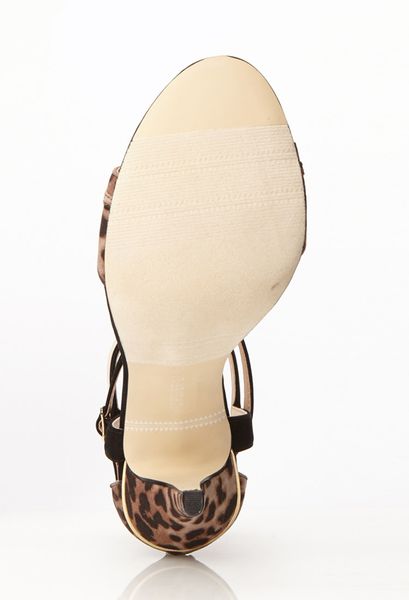 Forever 21 Metal Tstrap Leopard Print Sandals in Brown (Blackbrown ...