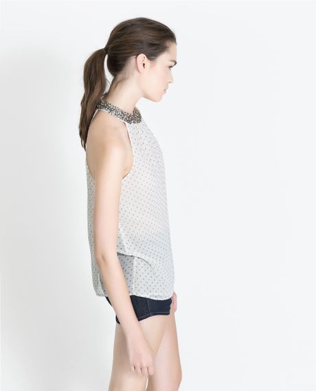 zara diamante shirt