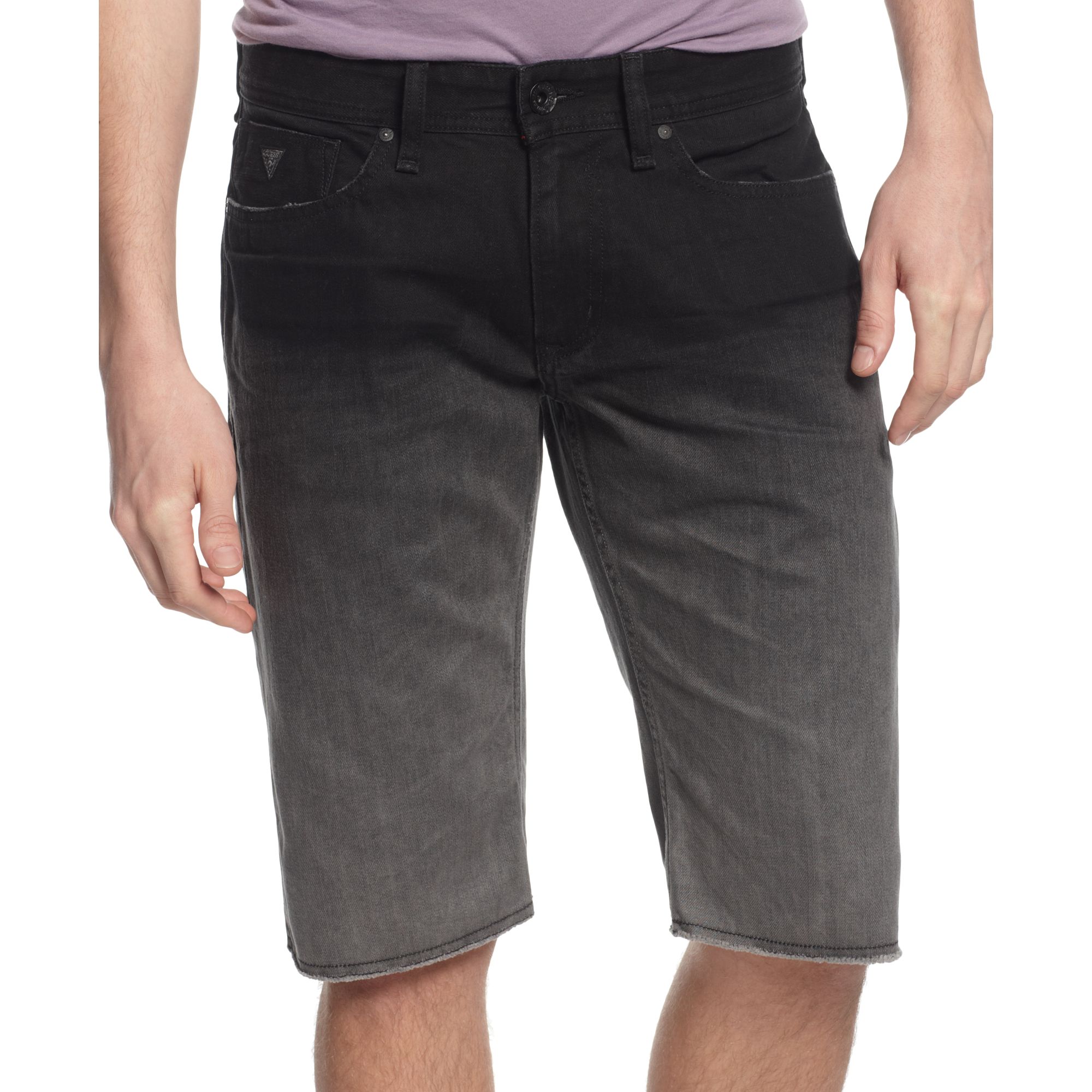 Guess Lincoln Fade Denim Shorts in Black for Men (hydration wash black