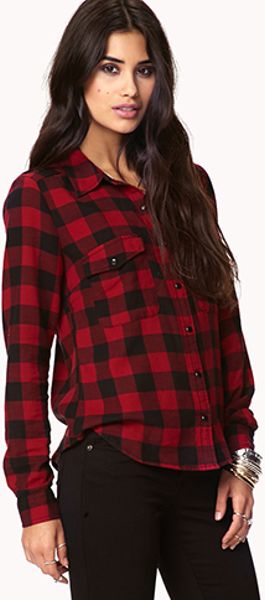 red and black plaid shirts for womens