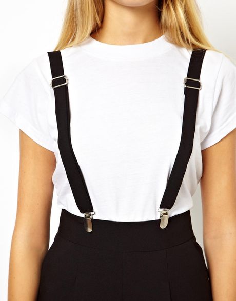 Asos Asos Petite Evening Trousers with Braces in Black | Lyst