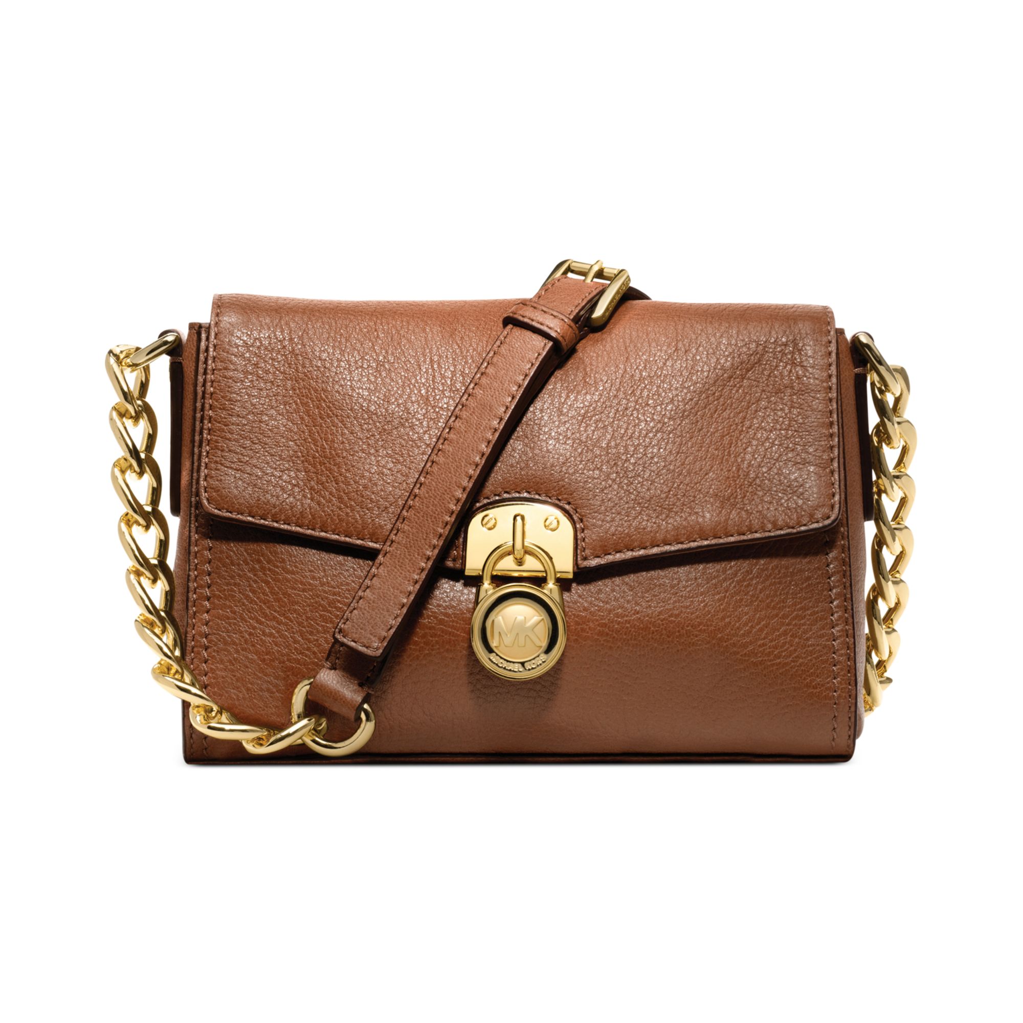 Michael Kors Hamilton Small Messenger Bag in Brown (LUGGAGE) | Lyst
