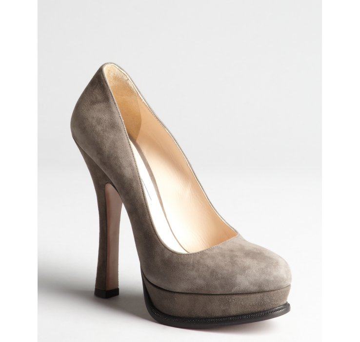 dark grey suede heels