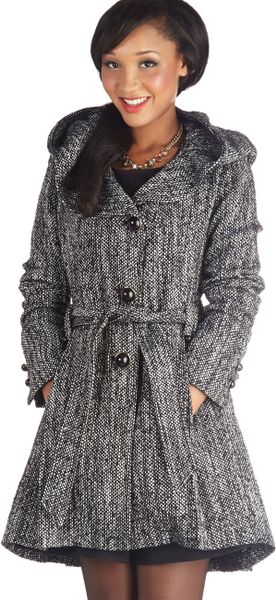 Steve Madden Once Upon A Thyme Coat in Salt and Pepper in Gray (Pepper ...