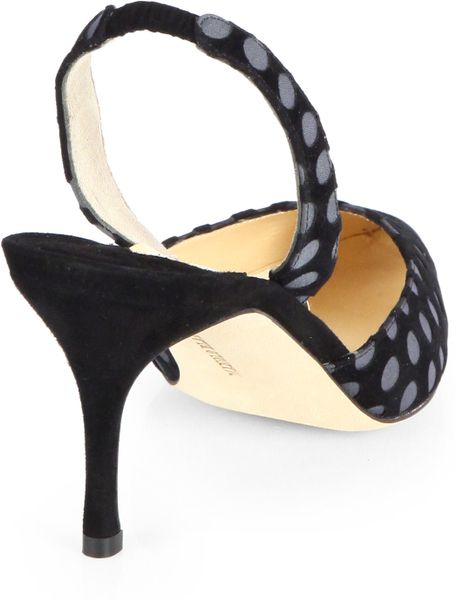 polka dot slingbacks