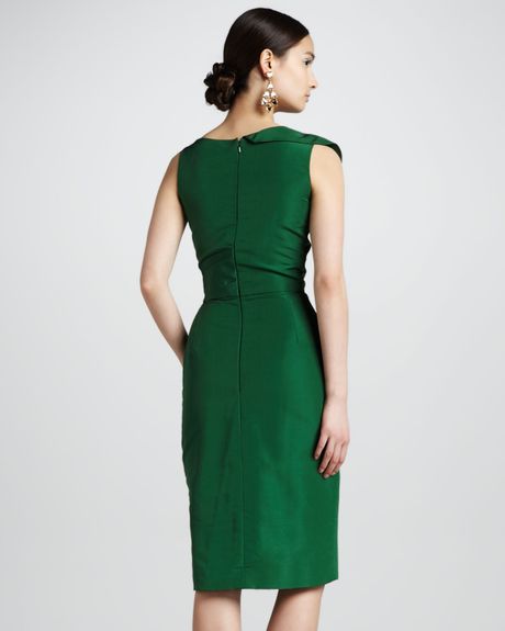oscar de la renta green gown