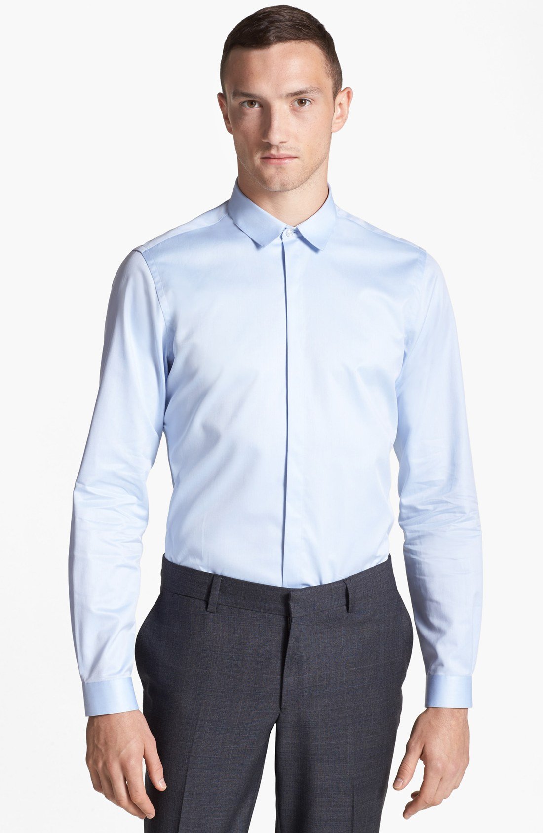 The Kooples Slim Fit Dress Shirt in Blue for Men (Light Blue) | Lyst