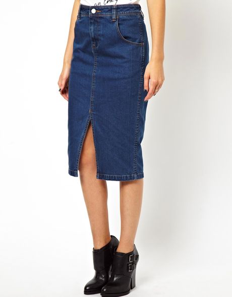 Denim Split Skirt 102