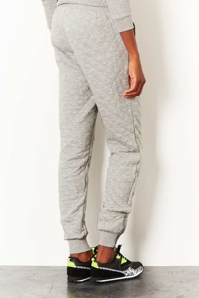 topshop grey ribbed joggers