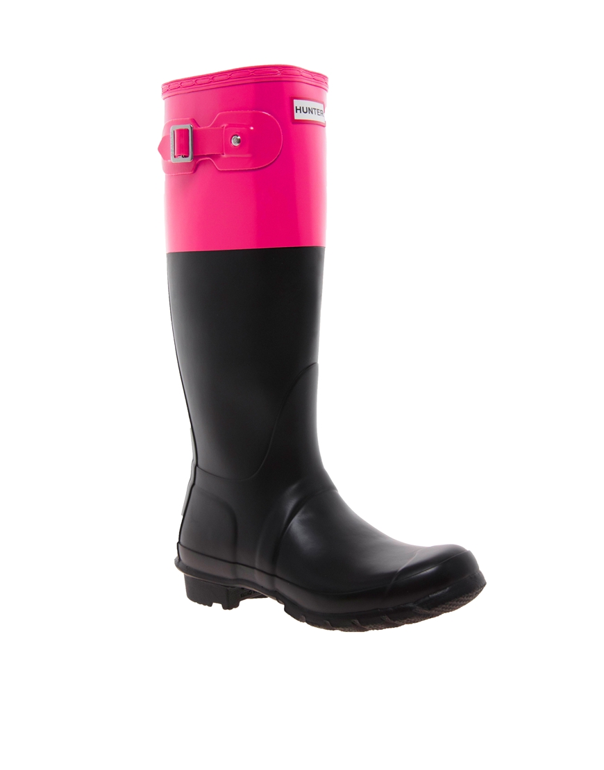 color block hunter boots