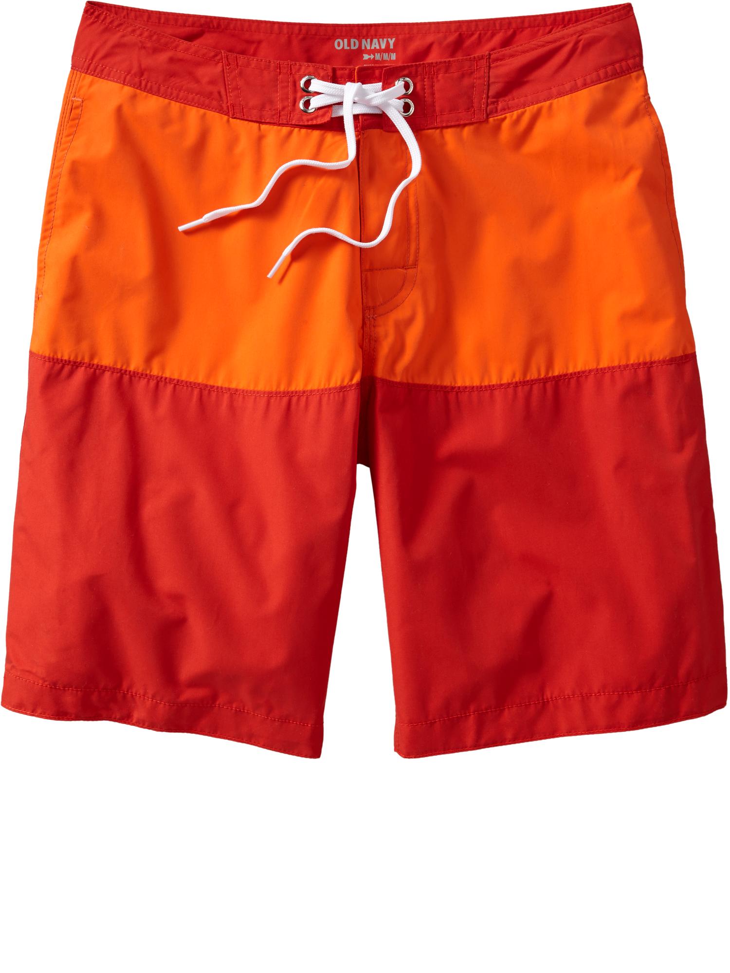 Old Navy Colorblock Board Shorts 10 in Red for Men (Paprika Nylon) Lyst