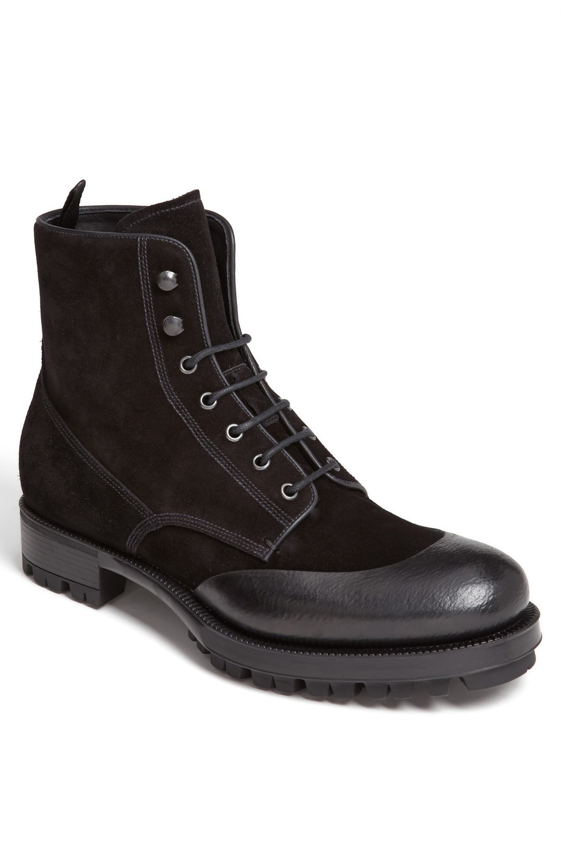 lugged combat boot prada