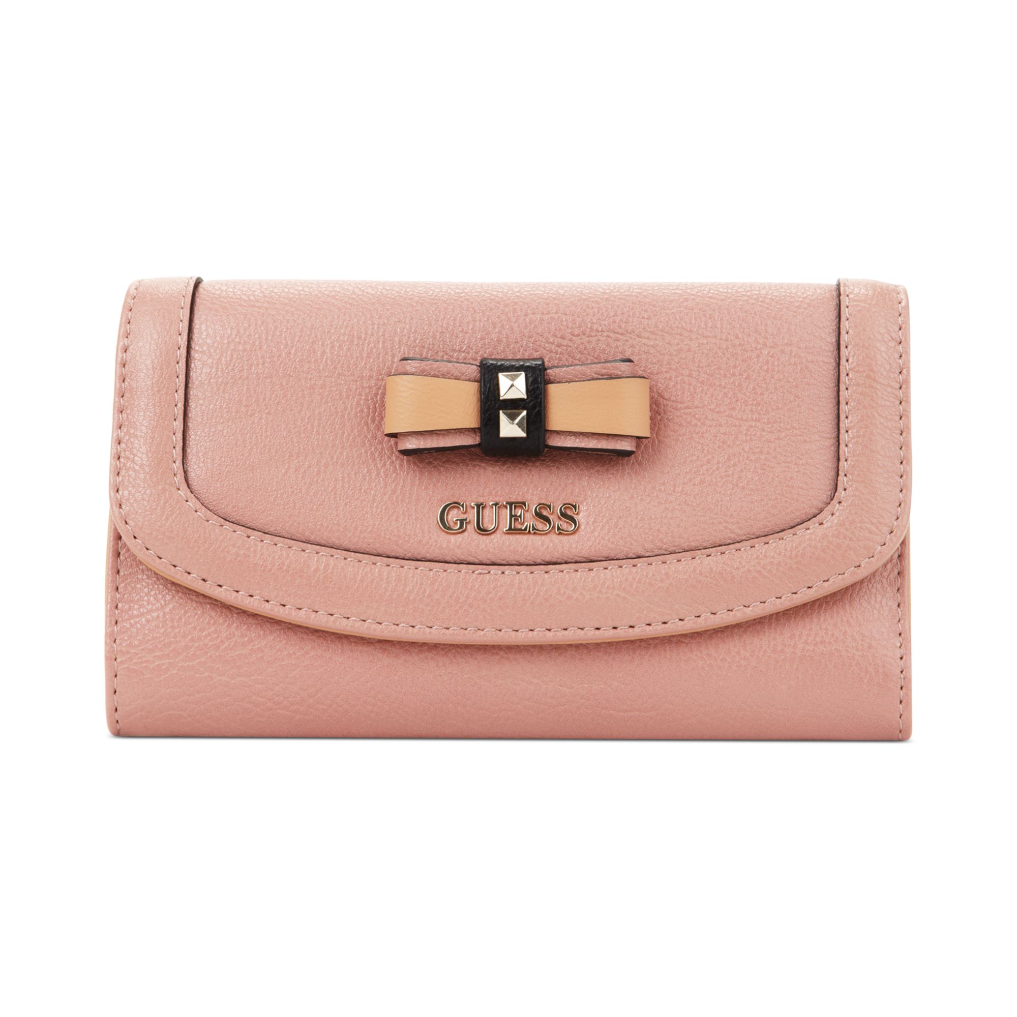 Guess Handbag Ellese Slim Clutch Wallet in Pink | Lyst