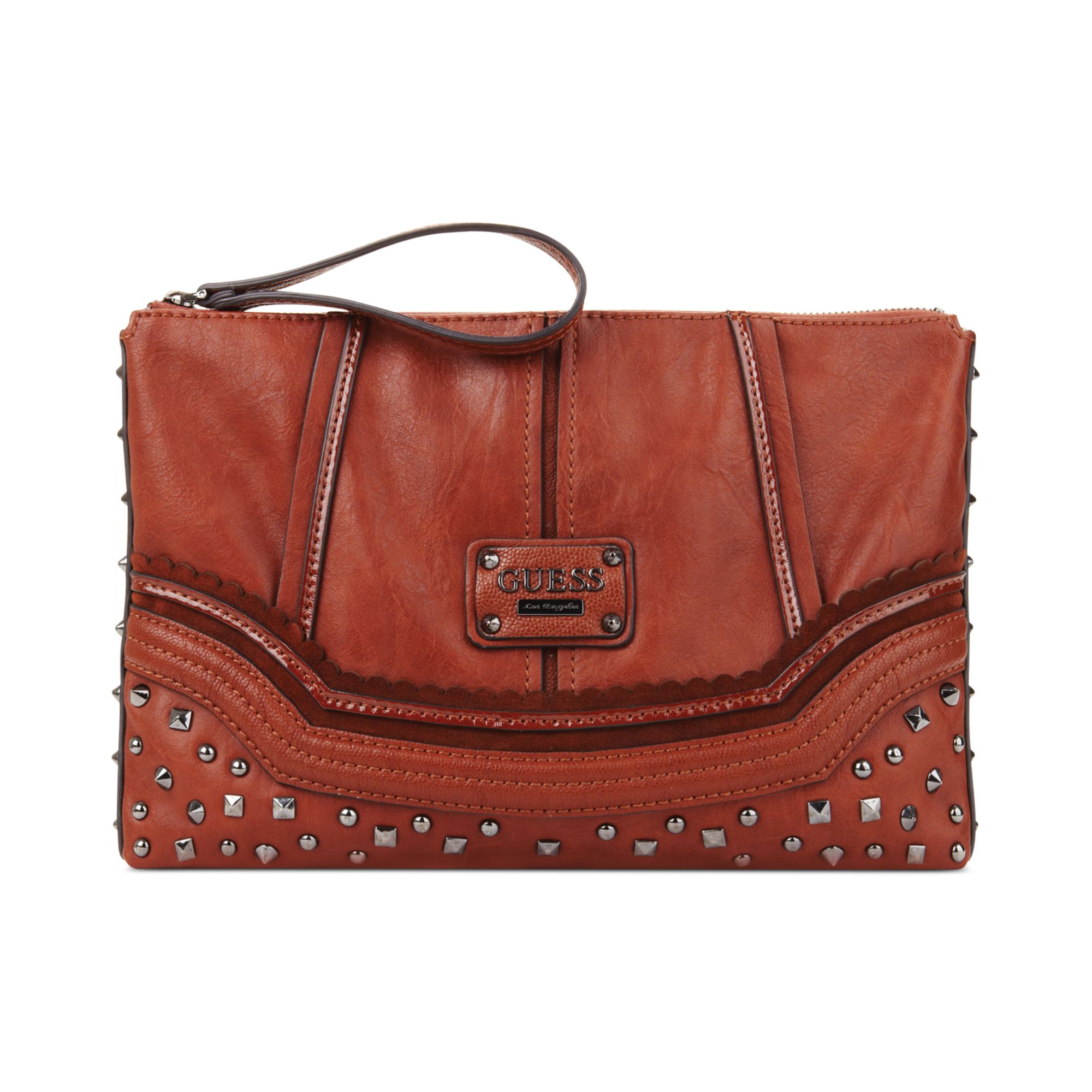 Guess Guess Handbag Chelsea Clutch in Brown (Rust) | Lyst