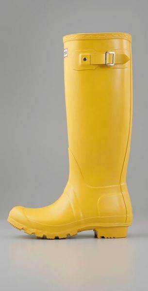 mens yellow hunter rain boots