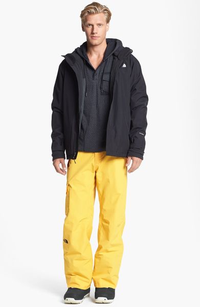 north face yellow ski pants