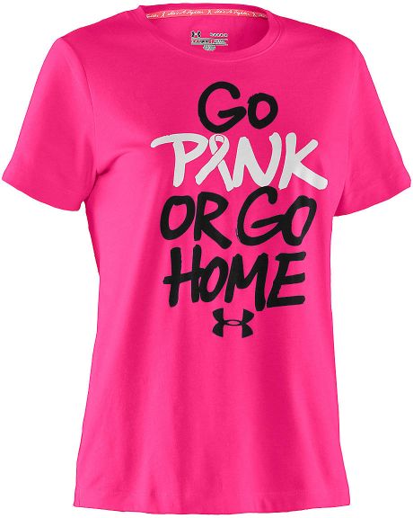 pink under armour tshirt