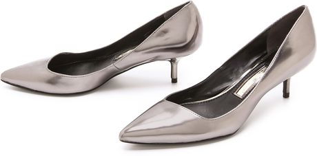 pewter metallic heels