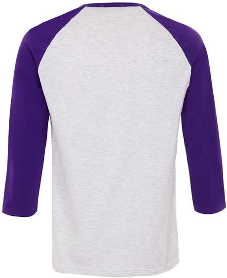 Topman Blazers Baseball T Shirt in White for Men (Purple) | Lyst