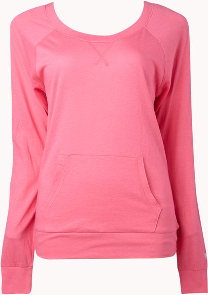 Forever 21 Kangaroo Pocket Yoga Top in Pink | Lyst