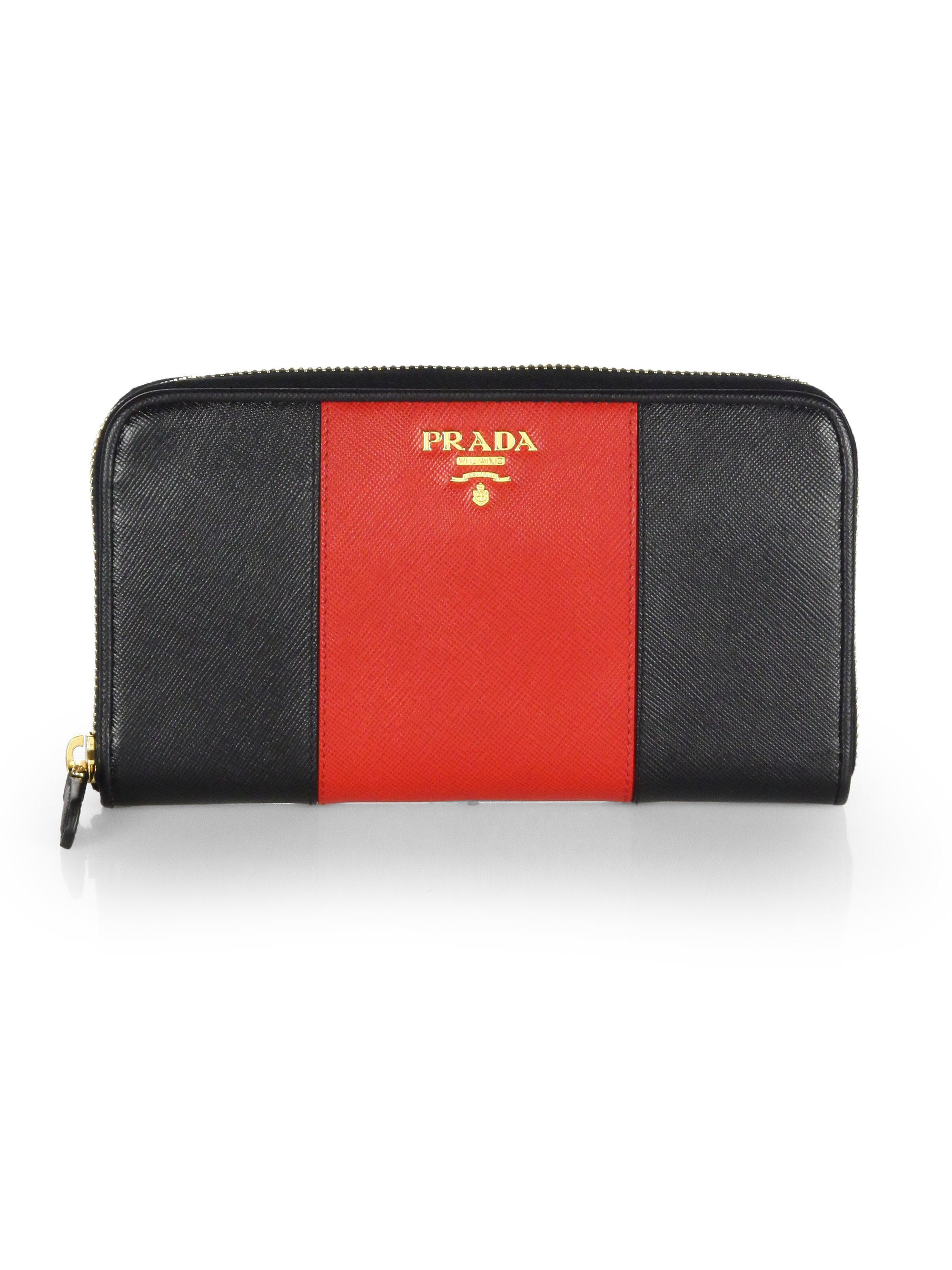 red wallet prada