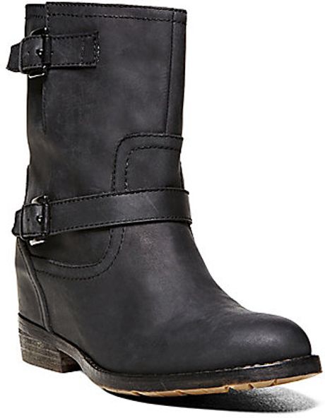 steve madden bundle up black leather