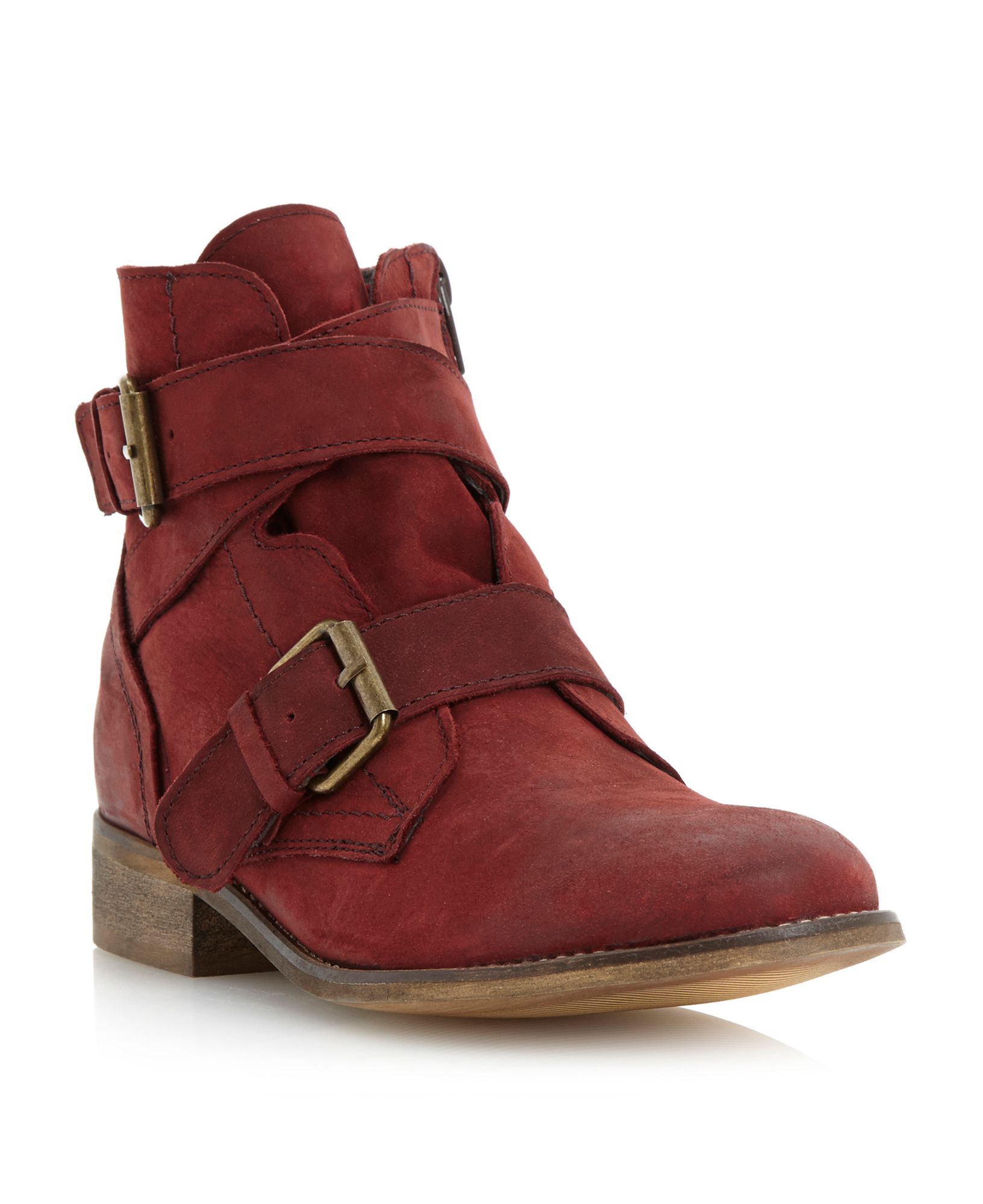 Steve Madden Teritorydouble Buckle Strap Ankle Boots in