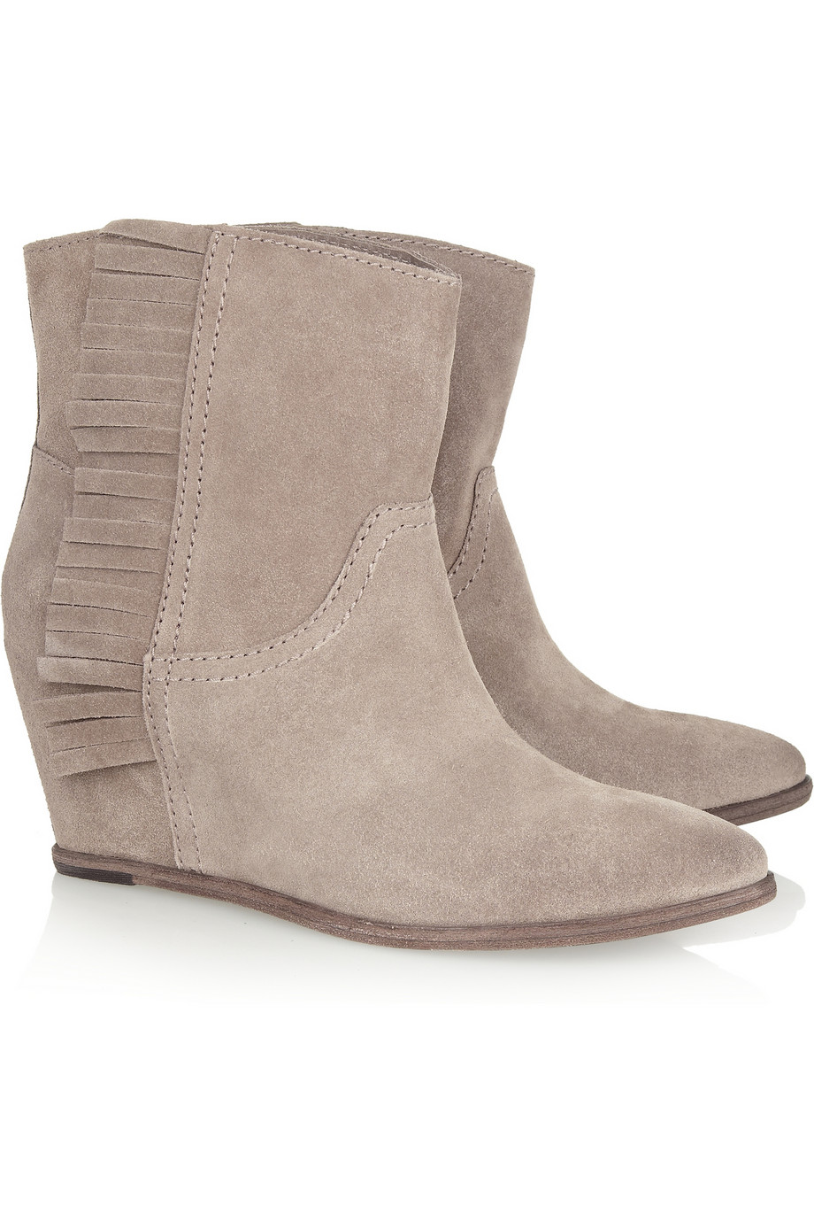 wedge beige boots