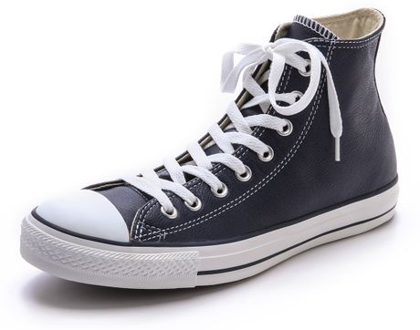 converse leather sneakers chuck taylor navy